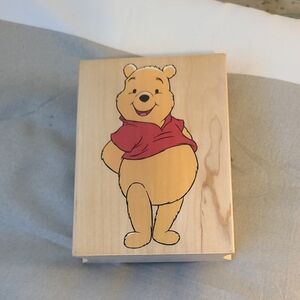 Disney Vintage All Night Media Pooh Smiles Rubber Stamp